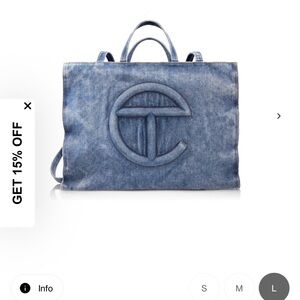 Telfar Denim Blue Tote Bag